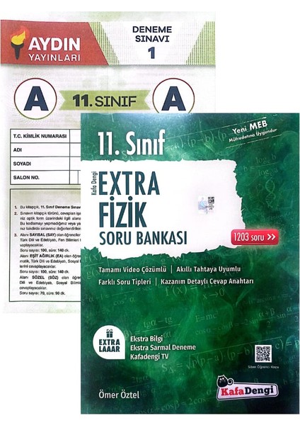 Kafa Dengi Yayınları 11.Sınıf Ekstra Fizik Soru Bankası Yeni Baskı - Aydın Yayınları Deneme