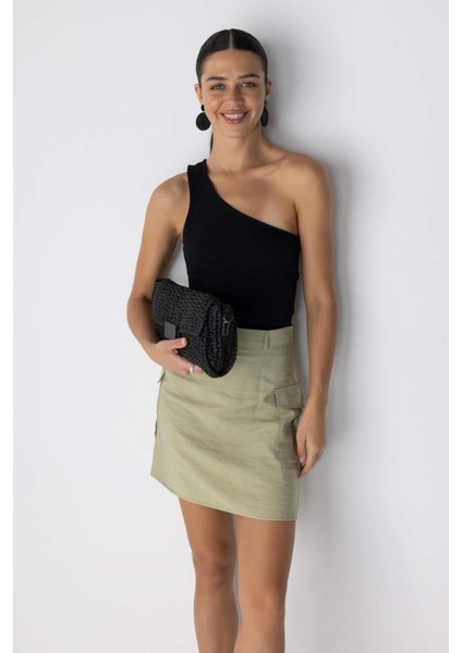 A Kesim Normal Bel Twill Mini Etek A9448AX23HS fiyatları