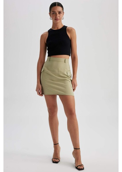 A Kesim Normal Bel Twill Mini Etek A9448AX23HS fırsatları