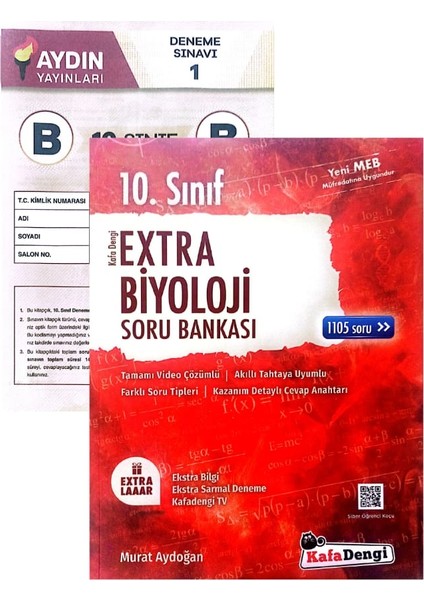 10.Sınıf Ekstra Biyoloji Soru Bankası Yeni Baskı - Aydın Yayınları Deneme