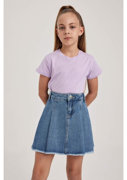 Kız Çocuk Regular Fit Kısa Kollu Tişört B0672A823SM modelleri