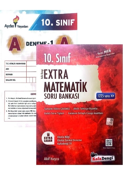 10.Sınıf Ekstra Matematik Soru Bankası Yeni Baskı - Aydın Yayınları Deneme