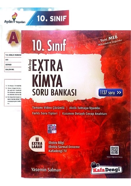 10.Sınıf Ekstra Kimya Soru Bankası Yeni Baskı - Aydın Yayınları Deneme