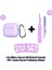 Airpods 3.nesil Uyumlu Lila Kılıf ve Lila 3'ü 1 Arada Kulaklık Temizleme Kalemi Seti 1