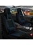 Opel Corsa F Uyumlu Lüks Deri Oto Koltuk Kılıfı 5'li Set Siyah Mavi 1