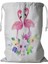 Çift Pembe Flamingolar ve Buket Çiçekler Ipli Çamaşır Sepeti 45X60 cm (Yurt Dışından) 1