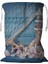 Ocean Dekoratif Mavi Fonlu Kordonlu Çamaşır Sepeti 45X60 cm (Yurt Dışından) 1