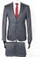 Slim Fit Sivri Yaka-Çift Yırtmaç Koyu Gri Drop 6 Yelekli Takım Elbise 1