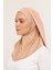Hazır Lüks Pratik Hijablı Şifon Şal-Koyu Bej 1