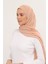 Hazır Lüks Pratik Hijablı Şifon Şal-Koyu Bej 3