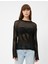 Oversize Kazak Ajurlu Örgü Bisiklet Yaka Uzun Kollu 3