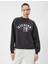 Kolej Sweatshirt Şardonlu Dik Yaka Uzun Kollu Rahat Kesim 3