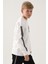 Krem Bisiklet Yaka Kol Baskı Detay Erkek Çocuk Sweatshirt 2