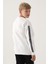 Krem Bisiklet Yaka Kol Baskı Detay Erkek Çocuk Sweatshirt 4