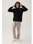 Siyah Yaka Fermuarlı Kapüşonlu Erkek Çocuk Sweatshirt 5