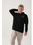 Siyah Yaka Fermuarlı Kapüşonlu Erkek Çocuk Sweatshirt 1