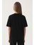 Siyah Baskı Detay Kız Çocuk T-Shirt 4
