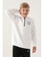 Krem Yaka Fermuarlı Kapüşonlu Erkek Çocuk Sweatshirt 1