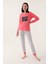 Ready Pembe Kadın Uzun Kol Pijama Takım 1