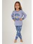 Good Vibes Only Lila Kız Çocuk Uzun Kol Pijama Takım 1