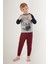 Cute Gri Erkek Çocuk Uzun Kol Pijama Takım 1