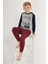 Cute Gri Erkek Çocuk Uzun Kol Pijama Takım 2