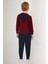 Pocket Suit Bordo Erkek Çocuk Eşofman Takımı 5
