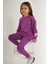 Shiny Girl Mor Kız Çocuk Uzun Kol Pijama Takım 2