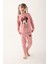 Retro Pembe Kız Çocuk Uzun Kol Pijama Takım 2
