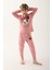 Retro Pembe Kız Çocuk Uzun Kol Pijama Takım 3