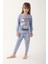 Açık Indigo Kız Çocuk Uzun Kol Pijama Takım 2