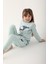 Açık Mint Kız Çocuk Uzun Kol Pijama Takım 3