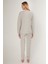 Relaxez Vouz Gri Kadın Uzun Kol Pijama Takım 5