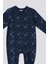 Koyu Indigo Patikli Ön Çıtçıtlı Bebek Tulum 3