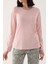 Flower Embroided Pembe Kadın Uzun Kol Pijama Takım 4