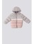 Pudra İki Renkli Kapüşonlu Bebek Mont 1