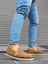 BA0224 Boa Rahat Düz Taban Espadril Örme Triko Taba Günlük Erkek Ayakkabı 1