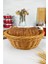 Rattan Ekmek Sepeti Yuvarlak Ekmeklik 21 cm Kahverengi - YK1446 1