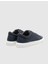 Deri Lacivert Bağcıklı Erkek Sneaker 3