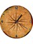 Pusula Yıldızı ve Yönler Ahşap Duvar Saati 1