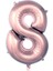 8 Rakamı 40 Inç Rosegold Folyo Balon 100 cm 1