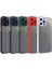 Apple iPhone 12 Pro Max Kılıf Köşe ve Kamera Korumalı Arkası Şeffaf Renkli Tuşlu Silikon Kapak (Kaff) 3