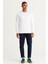 Erkek Ekru K.yesıl Standart Fit Normal Kesim Içi Polarlı 3 Iplik Polo Yaka Pamuklu Sweatshirt 2