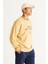 Erkek Hardal Oversize Fit Bol Kesim Kapüşonlu Içi Polarlı 3 Iplik Pamuklu Sweatshirt 1