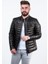 Siyah Şişme Erkek Deri Mont Bordo-4xl 2