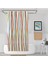 Banyo Perdesi Şerit Desen Yerli Üretim Duş Perdesi Plastik C-Halka Hediye 180X200CM Banyo Perdeleri 1