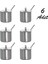 Elit Paslanmaz Çelik Çay Kaşıklı Kapaklı Şekerlik Baharatlık Takımı 6'lı 3