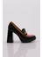 3801 Kadin Topuklu Loafer Ayakkabi 1