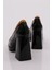 3801 Kadin Topuklu Loafer Ayakkabi 3