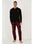Ekoseli Regular Fit Düğmeli Bisiklet Yaka Kışlık Polar Pijama Takımı Erkek Pijama Takımı 60961001 2